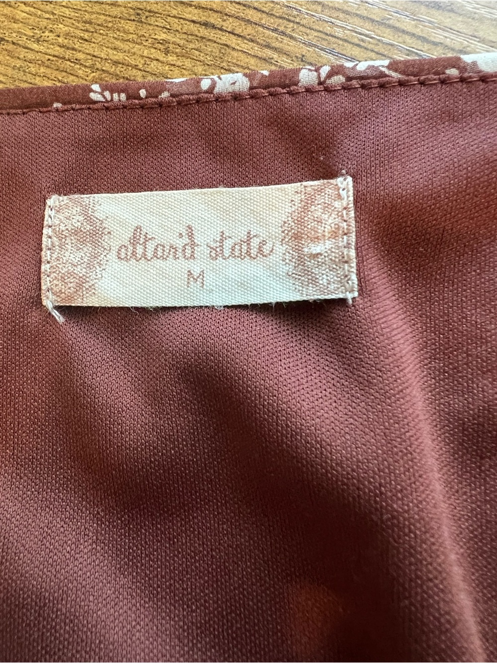 Altar’d State Loretta Floral Fit & Flare Mini Dress Brown Boho M - Picture 3 of 11
